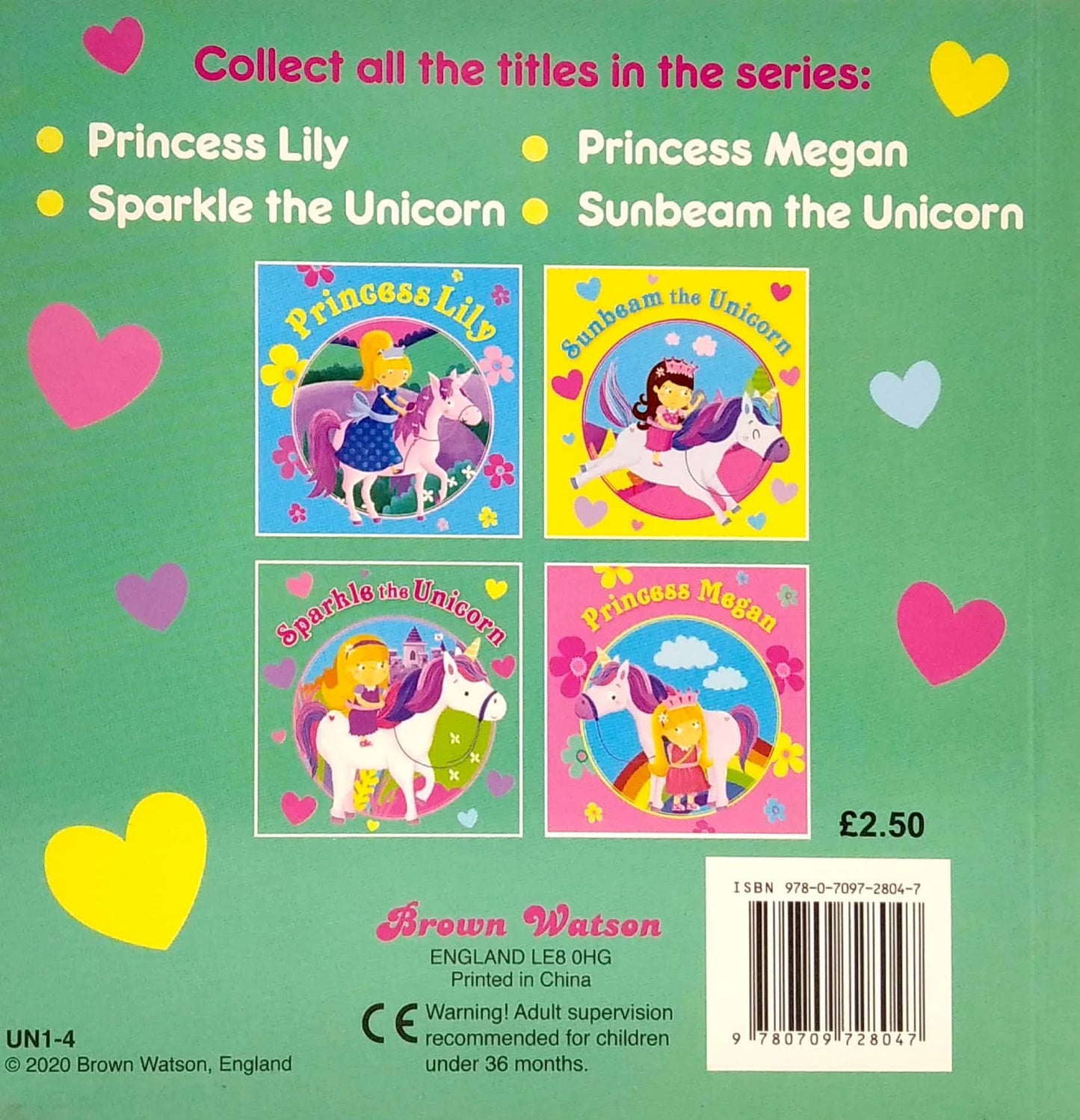 Unicorn and Princess - Sparkle the Unicorn - Board Book