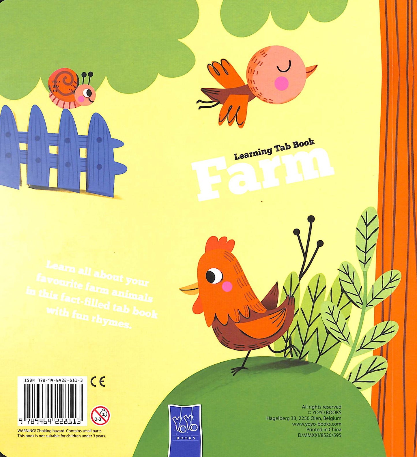 Learning Tab Book: Farm- Board Book