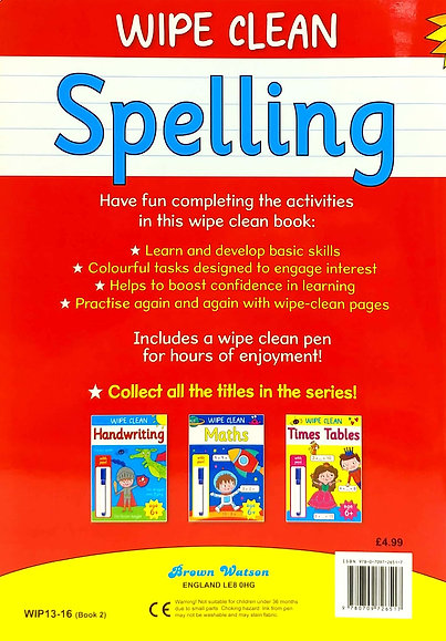 Spelling - Wipe and Clean
