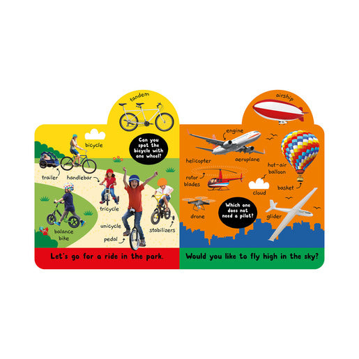 A Big Tab Board Book - Over 100 First Words - Things that Go - with lift the flaps - Board Book