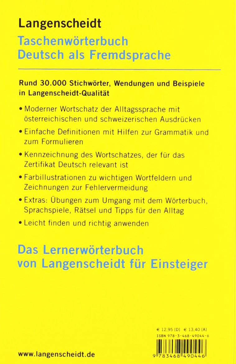 Langenscheidt Taschenwörterbuch - Deutsch als Fremdsprache