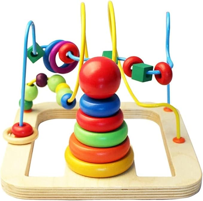 متاهة حلزونية كبيرة مع دوائر وحلقات : عامود واحد + علبة