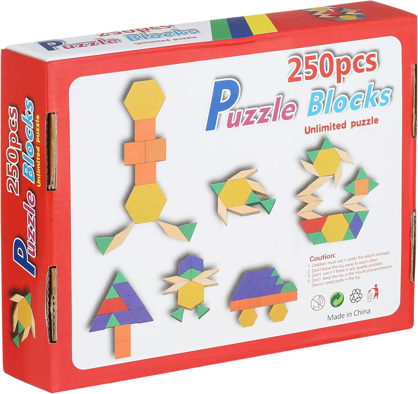 Puzzle Blocks - 250 Pcs - Wooden Toys مخ