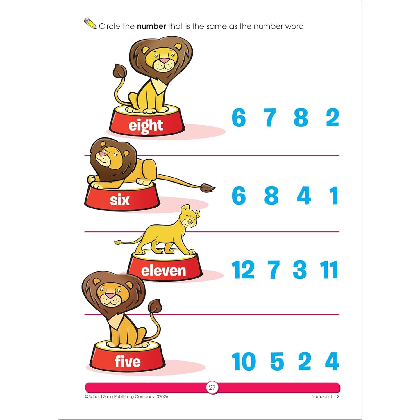 Numbers 1-12 Workbook