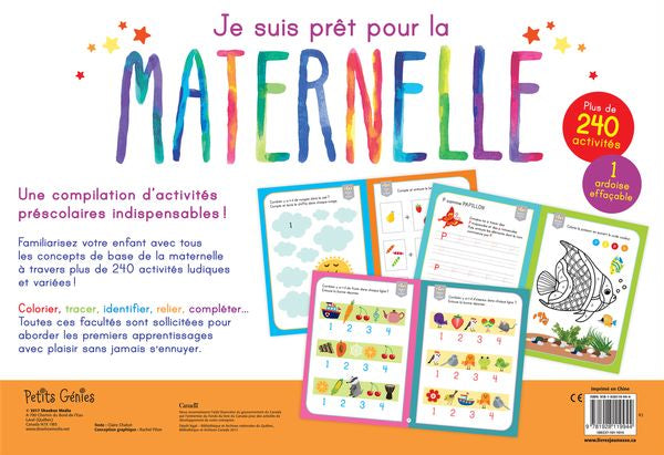 Je suis prêt pour la maternelle: Plus de 240 activités et 1 ardoise effaçable