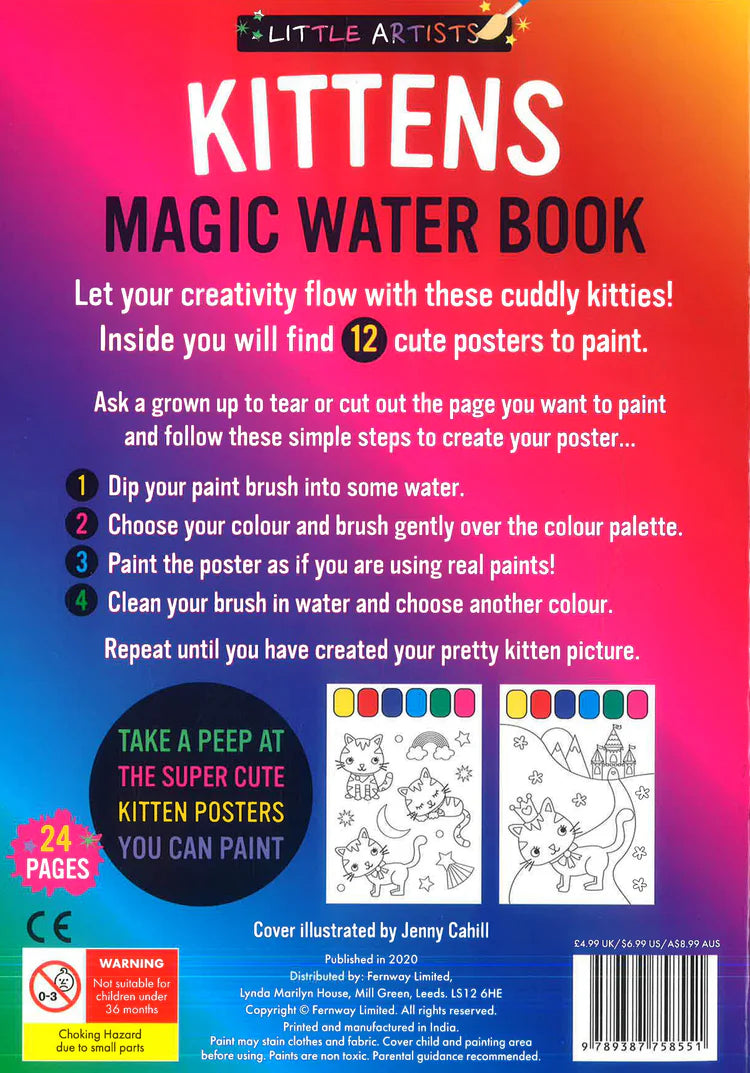 Little Artists - Kittens - Magic Water Book