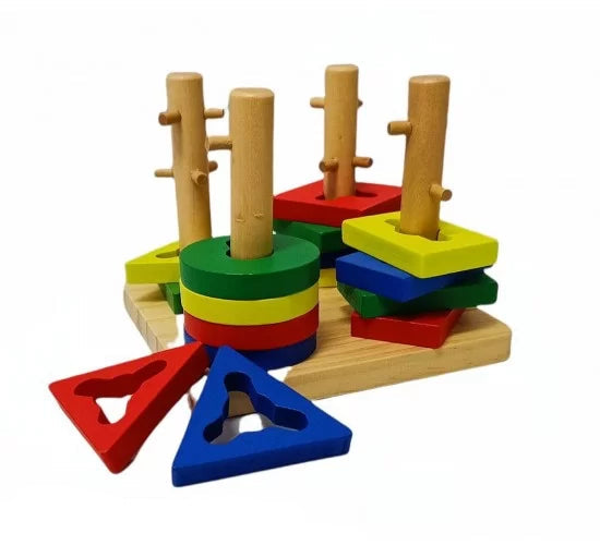 فك وتركيب اشكال هندسية: 4 عامود - حل مشكلات