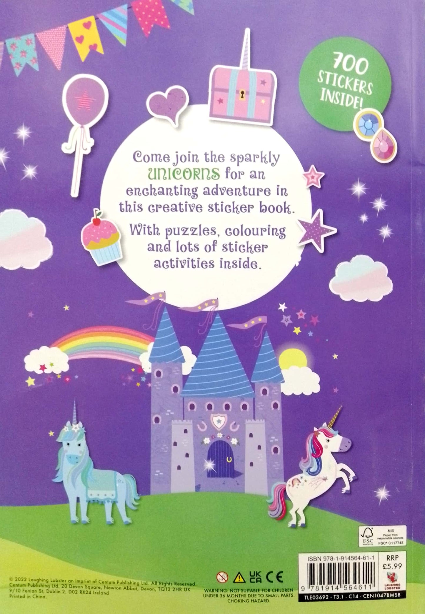 Sparkly unicorns - 700 stickers