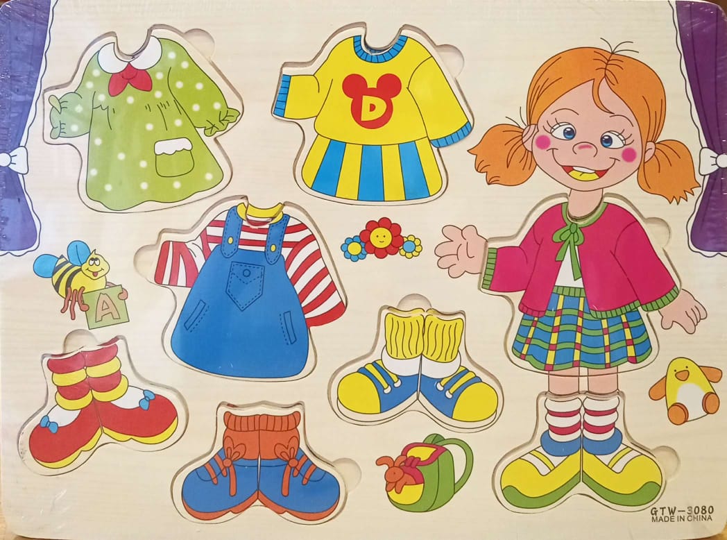 لوحة بازل ملابس بنات