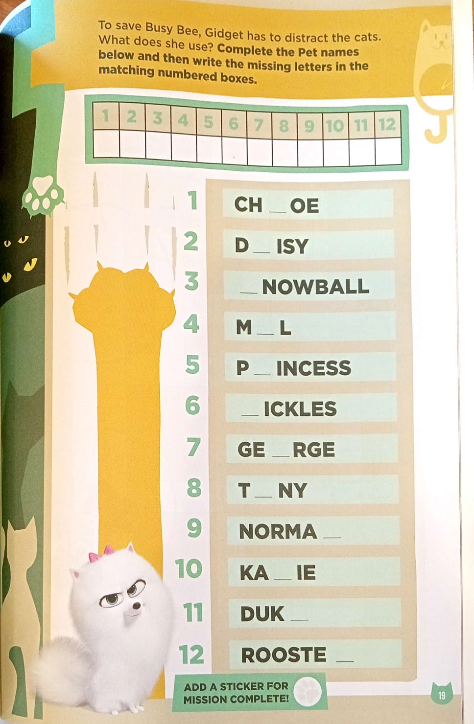 The secret life of Pets 2 - Sticker Fun