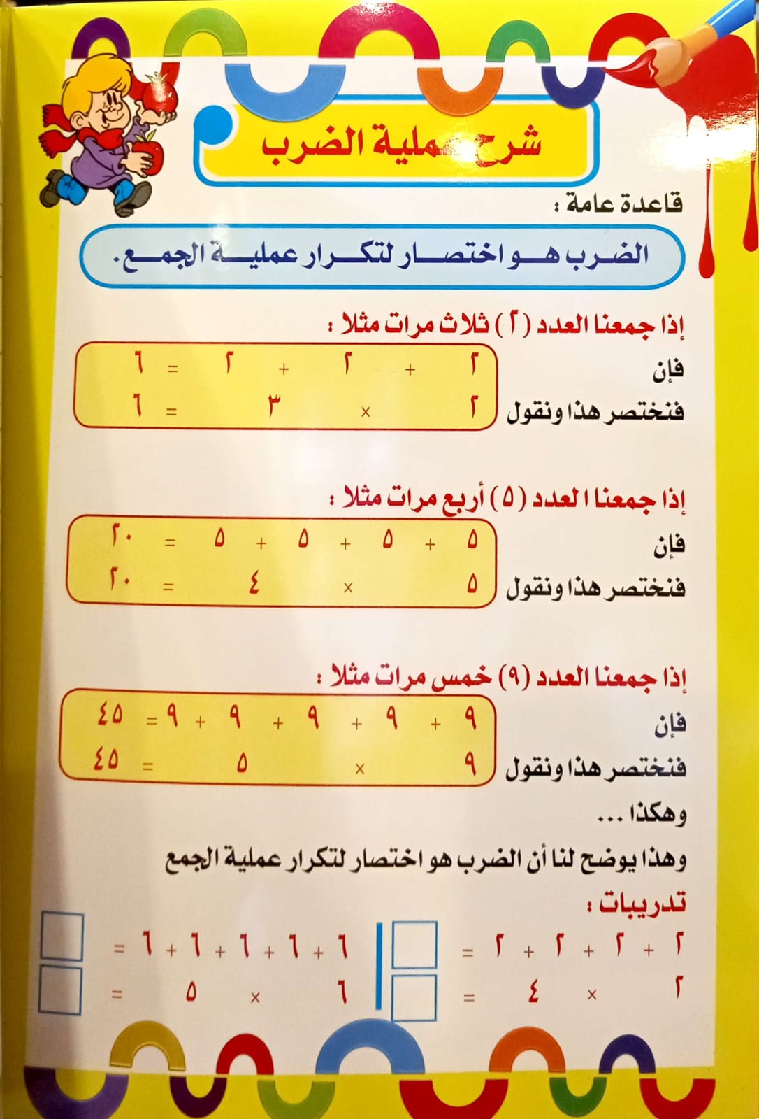 جدول الضرب - سلسلة اكتب واسمح