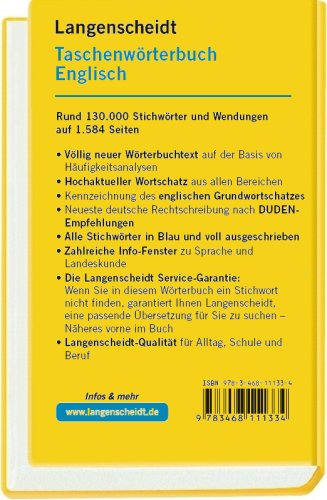 Langenscheidt: Taschenwörterbuch Englisch