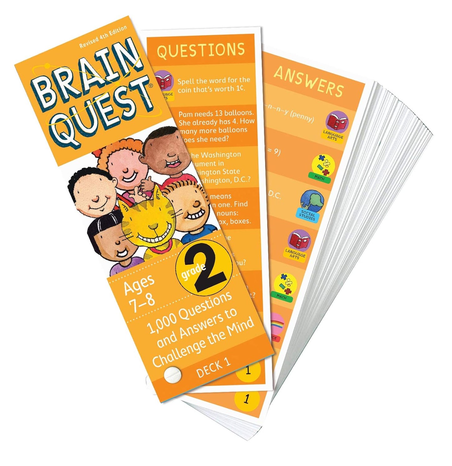 Brain Quest 2nd Grade Q&A Cards: 1000 Questions and Answers to Challenge the Mind