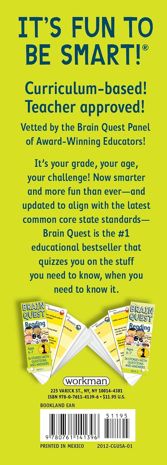 Brain Quest 1st Grade Reading Q&A Cards: 56 Questions and Answers to Challenge the Mind