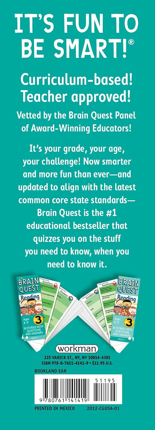 Brain Quest 3rd Grade Reading Q&A Cards: 56 Stories with Questions and Answers