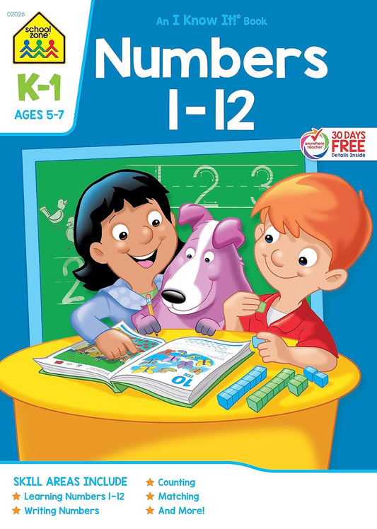 Numbers 1-12 Workbook