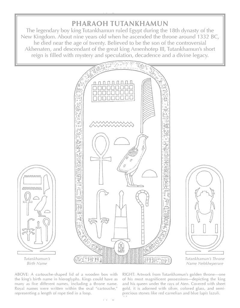 Tutankhamun  : An Artist's Coloring Book