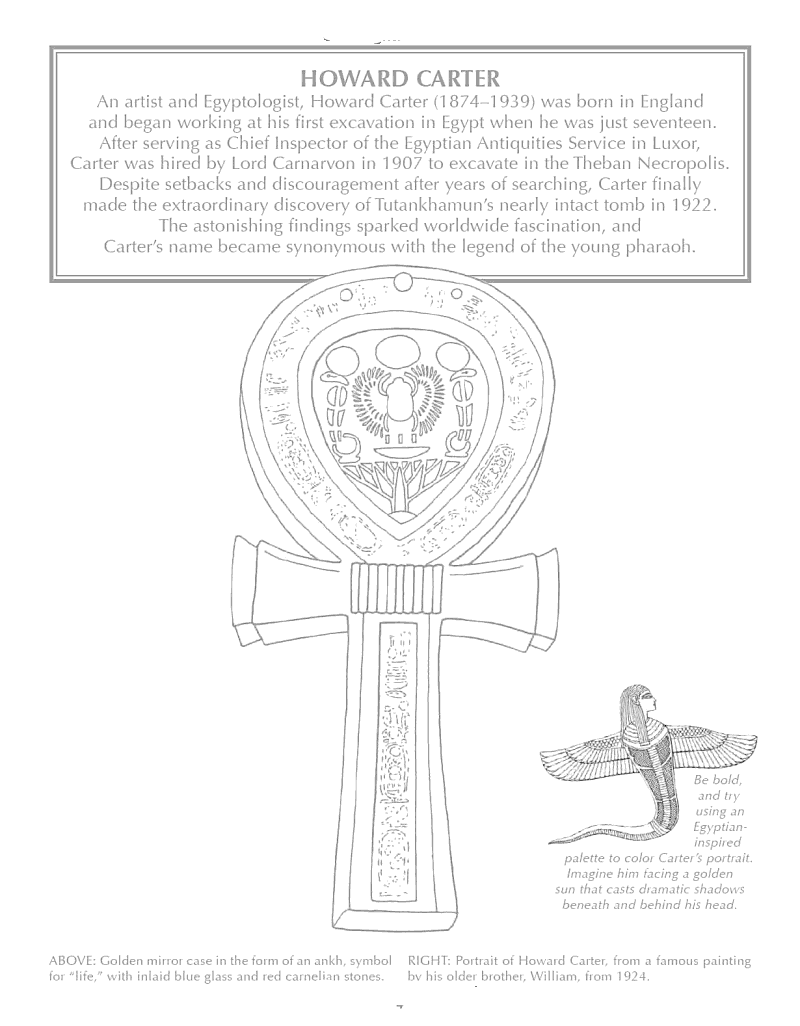 Tutankhamun  : An Artist's Coloring Book