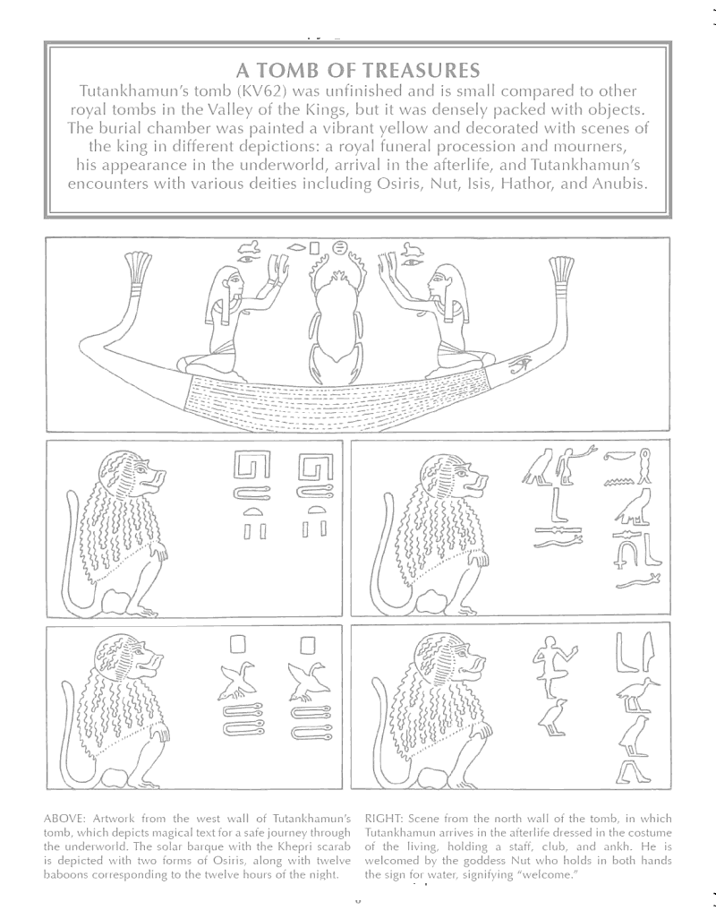 Tutankhamun  : An Artist's Coloring Book