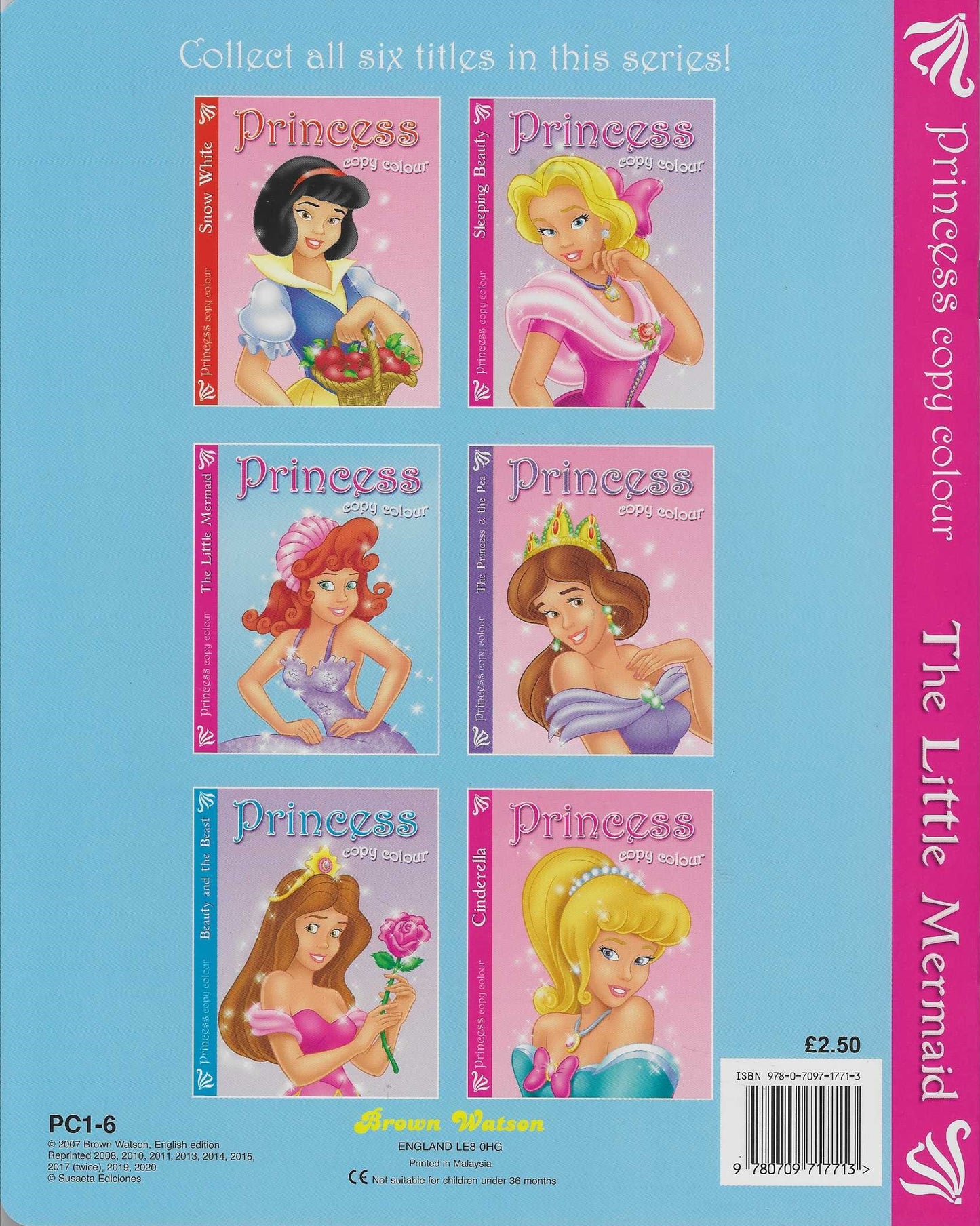 The Little Mermaid - Princess Copy Colour - Colouring Book