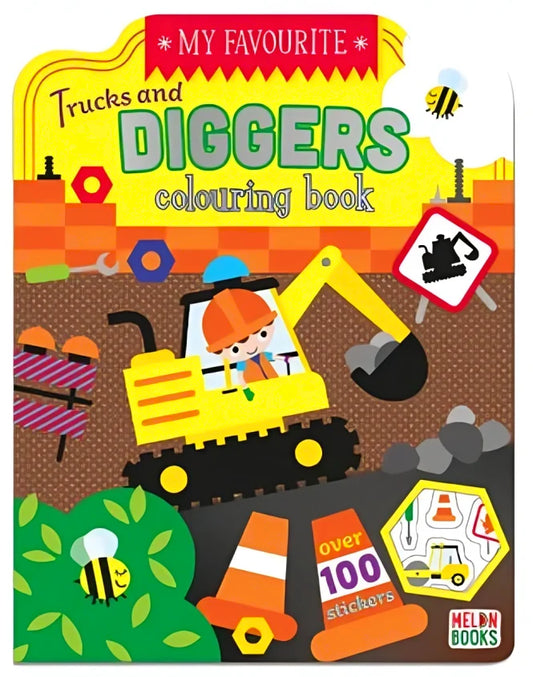 My Favourite Trucks and Diggers - Colouring Books