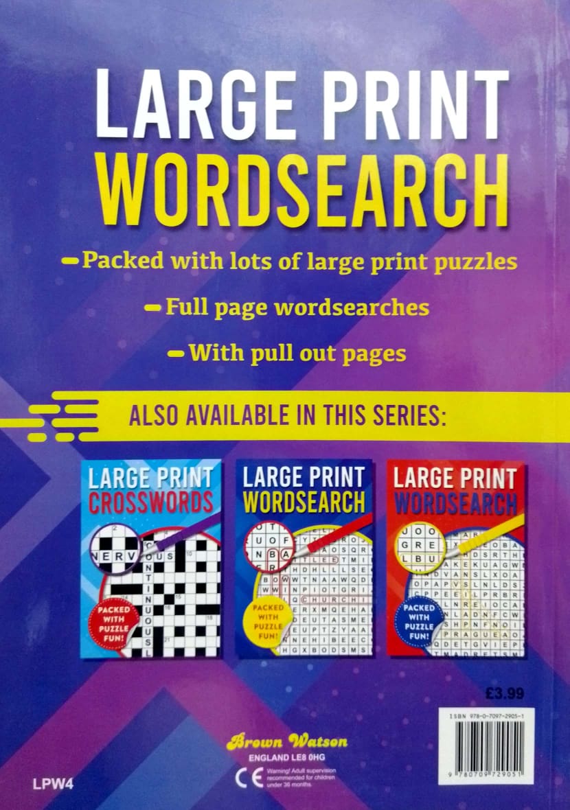 Large Print Words Search