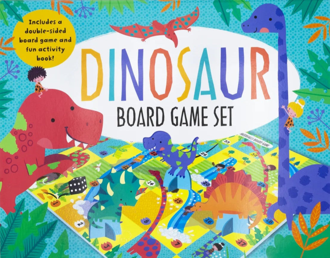 Dinosaur Board Game Set: Board Game and Activity Book