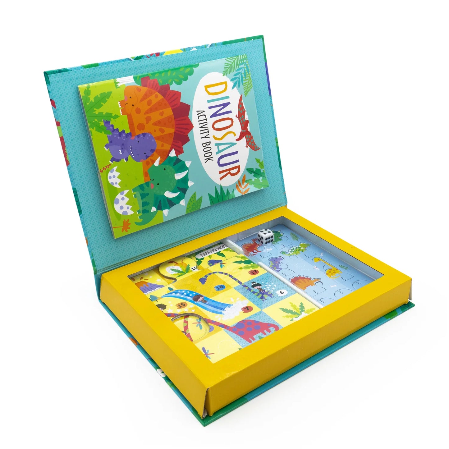 Dinosaur Board Game Set: Board Game and Activity Book