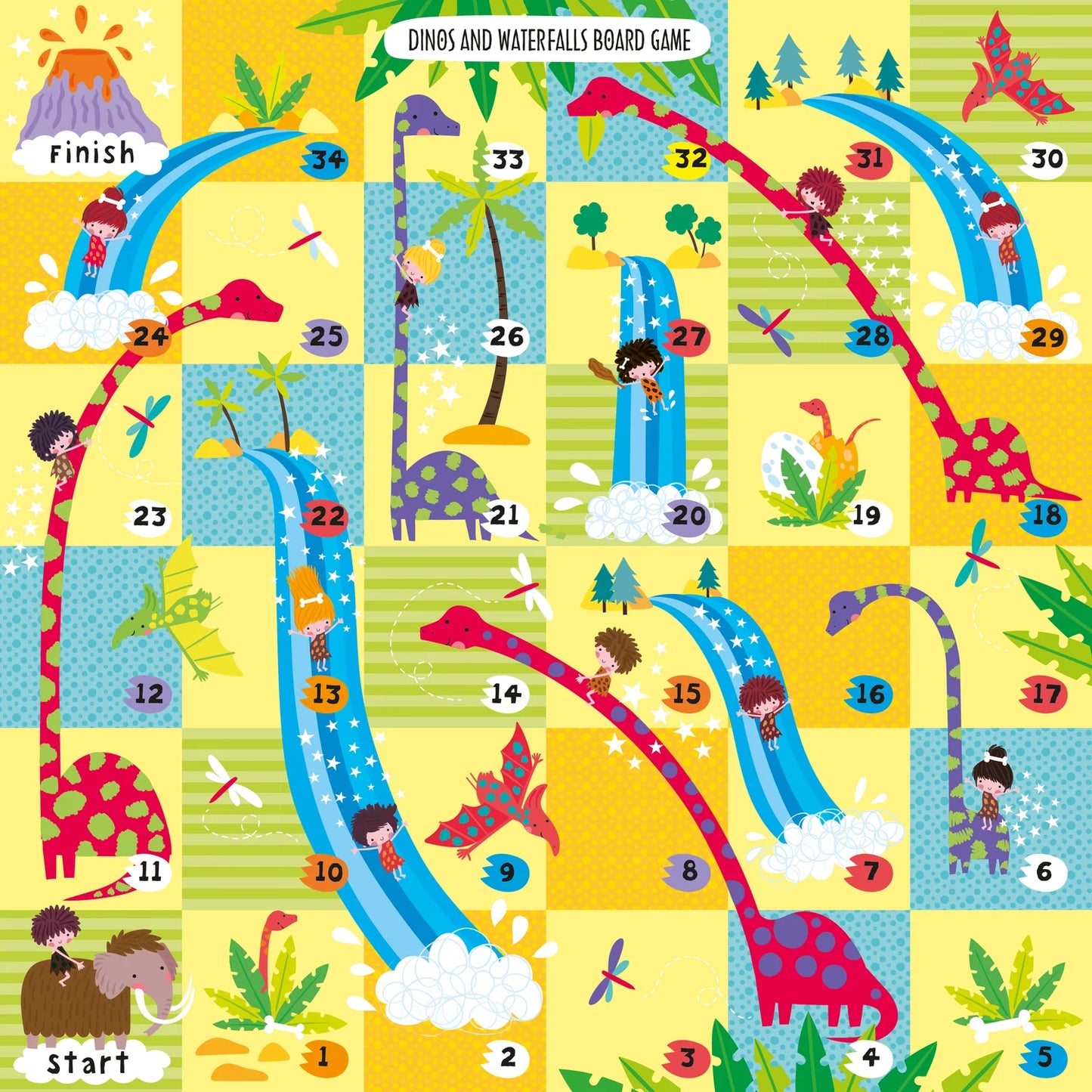 Dinosaur Board Game Set: Board Game and Activity Book