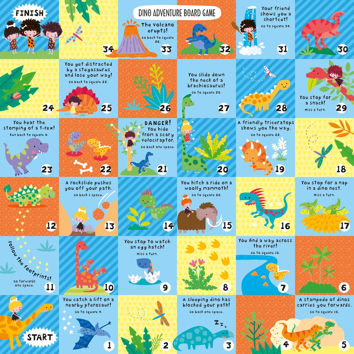 Dinosaur Board Game Set: Board Game and Activity Book