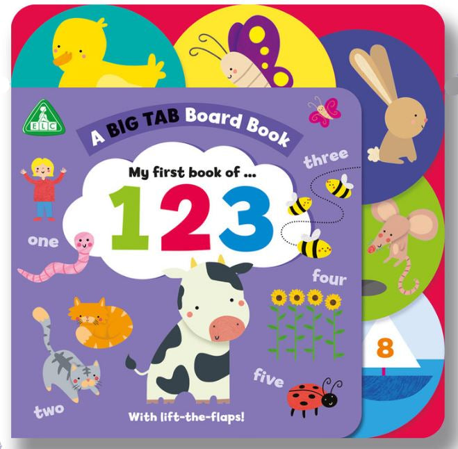 A Big Tab Board Book - My First Book of 1 2 3 - with lift the flaps - Board Book