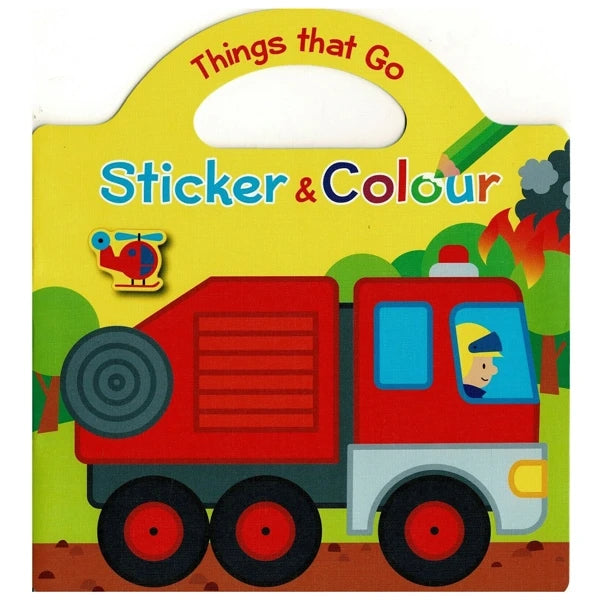 Trucks and Diggers - Things that Go - Sticker & Colour