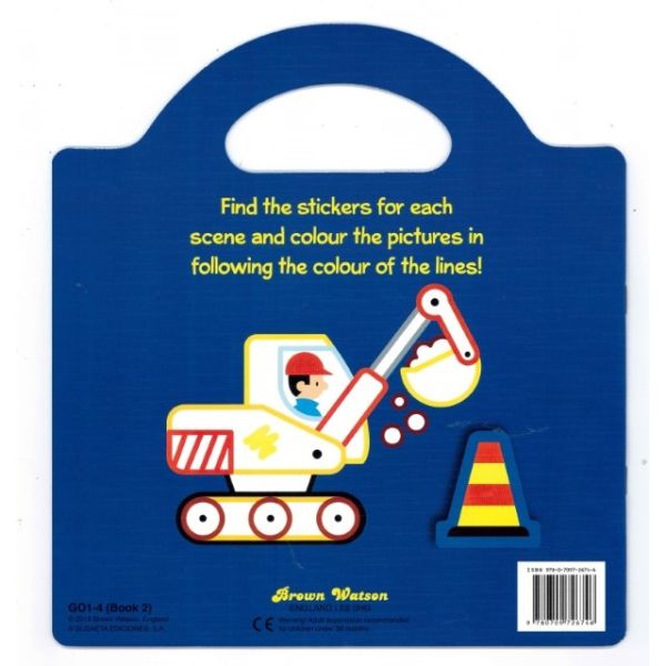 Construction Mechanisms for Kids - Things that Go - Sticker and Colour