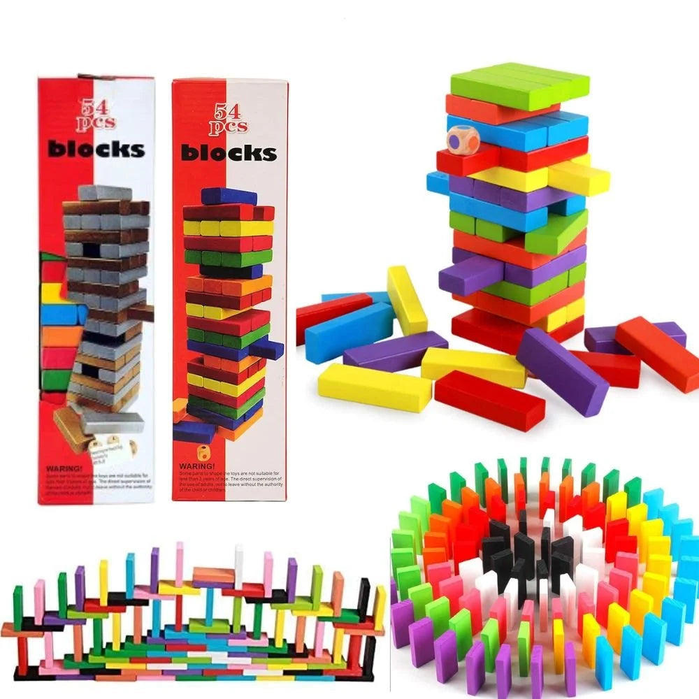 برج جنجا - ملون - 54 Blocks - علبة