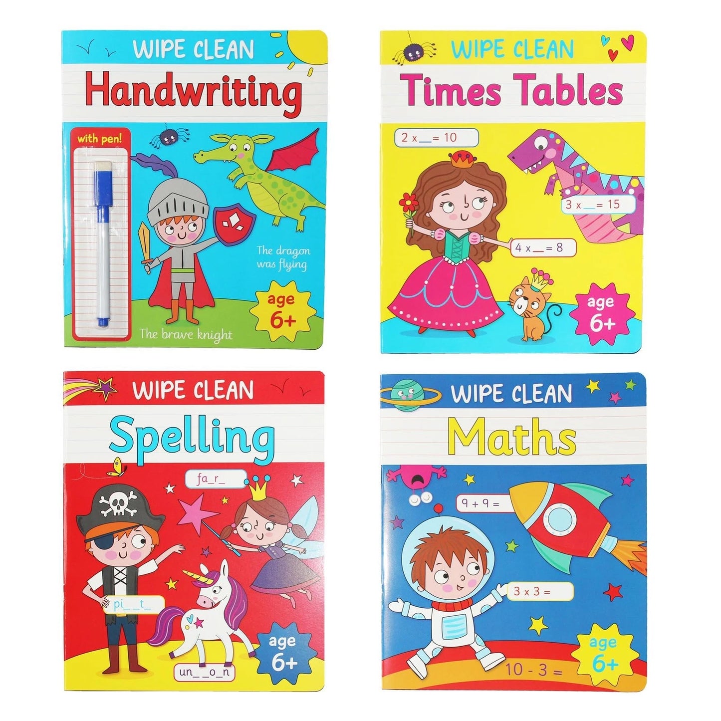 Learn with Me - Wipe Clean - 4 Books